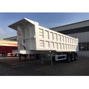 China Metal 60T Custom Semi Trailer , Semi Low Loader For Big Loading Capacity supplier