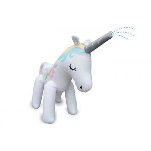 China Stock Sale Inflatable Water Spray Unicorn Cute White Rainbow Inflatable Giant Unicorn Doll supplier