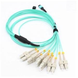 China 8 fêmea do núcleo MPO milímetro OM3 OM4 do núcleo 12 ao cabo de remendo da fibra ótica do núcleo MPO MTP do LC 12 wholesale