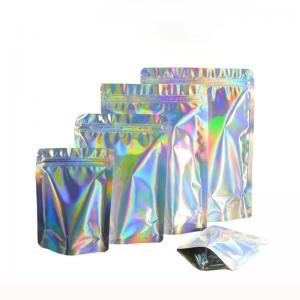 China Mylar Phone Case Holographic Zipper Bag PVC Holographic Printed Plastic Packaging Bags supplier