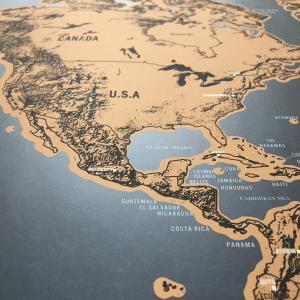 China Scratch It! Map of the World Large Black & Gold Deluxe Edition Poster 32.5 inches X 23.4 supplier