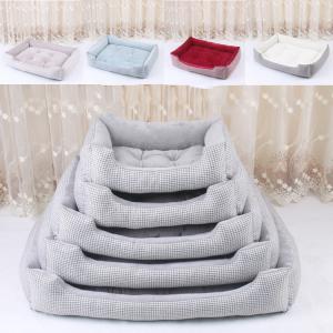 Rectangle Polyester Removable XL Dog Bed Plush Pet Beds