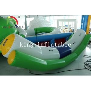 China Outdoor Summer Water Games White / Green Blow Water Seesaw PVC Toy For Kids And Adults supplier