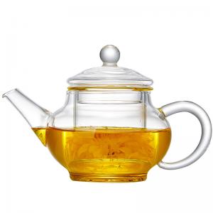Healthy Glass Tea Infuser Teapot , Heat Resistant All Glass Teapot With Filter