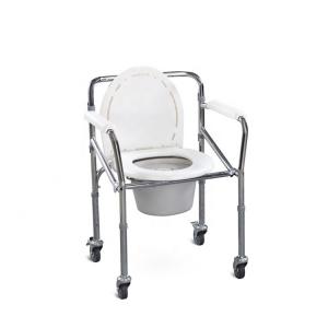 China Lightweight Commode Toilet Chair , Showercollapsible Commode Chair For Elderly People supplier
