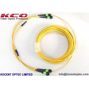 China MPO APC 24fo 48cores G657A1 0.35dB  MTP Fibre Optic Patch Cable supplier