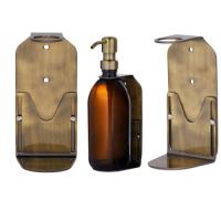 China Wall-Mounted Brass Soap Dispenser Bracket 250-300ml Single Bottle Holder for Kitchen Bathroom on sale