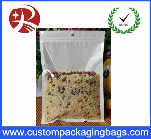 Resealable Plastic Ziplock Bags Food Packing oil proof Pure Front Transparent