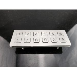 China higher quality 6X2 Layout numeric Metal Keypad With 12 flat key buttons for access control supplier