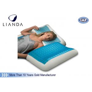 China Blue Arctic Gel Contouring Memory Foam , Bedroom Cool Bed Pillow wholesale