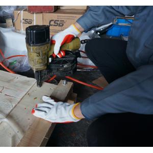15 Gauge Polyester Liner Oil Resistant Warehouse Latex Work Gloves With Orange Latex Dipping