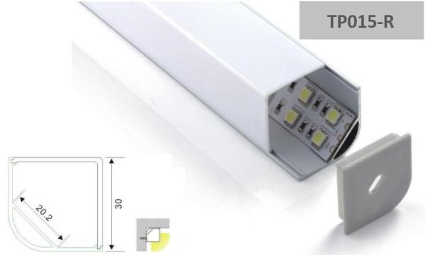 Wide Corner LED Mounting Channel with Square Diffuser(TP015-R)