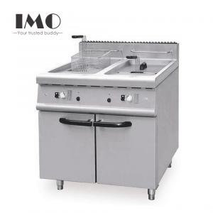 China 2022 Commercial Stainless Steel Gas Fryer 28Lx2 For Meat Chicken Potato Chips supplier