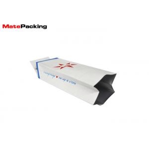 China Eco Friendly Foil Gusseted Coffee Bags Water Barrier White Kraft Paper For Snack supplier