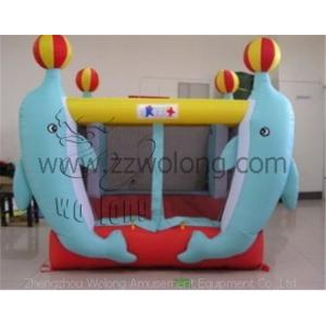 small attractive kids dolphin inflatable bounce for family use