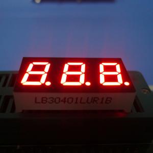 China 0.4 Inch Super Bright Red 7 Segment LED Display Triple Digit Common Anode wholesale