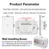 2Gang Live Wire Control Tuya Smart Light Switch WI FI Embedded Installation with 5-400W Maximum Load