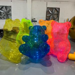 Colorful Airtight Transparent PVC Clear Inflatable Gummy Bear Inflatable Teddy Bear