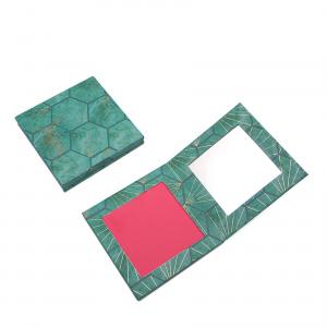 China Single Empty Eyeshadow Palette Packaging With Mirror Custom Square Cardboard supplier