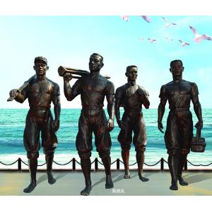 bronze labourer with spade sculpture for sale