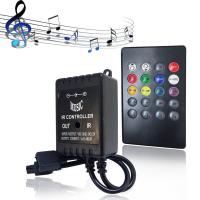 China Music LED RGB Controller 3CH 20 Key IR Remote Control For Home Decoration on sale