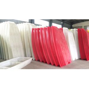 Red White Color Rotational Moulding Products / Plastic Fishing Boats