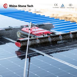 China Robot automático de limpieza fotovoltaica con control remoto, ajustable en velocidad y anticaída, optimizador del rendimiento fotovoltaico wholesale