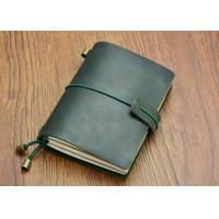 N51-S Green Leather Bound Journal Small Pocket Oiled Leather Notebook