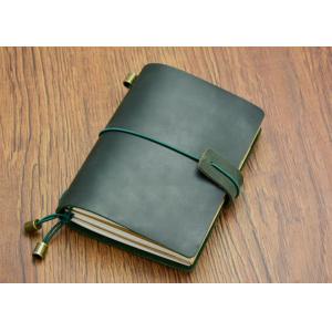 N51-S Green Leather Bound Journal Small Pocket Oiled Leather Notebook