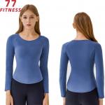 lululemon fabric autumn and winter new slim sports t-shirt yoga top skin-friendly long sleeve fitness top women