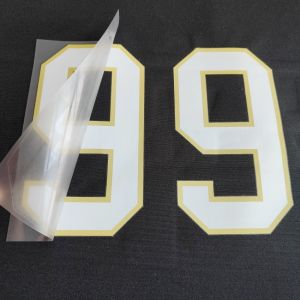 China Hot Peel Iron On Jersey Number Custom Heat Transfer Numbers For Soccer Jerseys wholesale