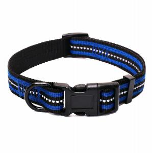 China Double Bands Soft Nylon Dog Collar Reflective Pet Collar Customized Dog Collar supplier