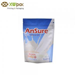 China Customized Food Packaging Stand Up Pouches Resealable Zipper For Protein Powder supplier