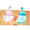 Cat Shaped Childrens Custom Magnetic Bookmarks with Synthetic Paper , 4C Offset