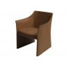 Office O CAP Fiberglass Arm Chair With Pigmented Leather Body