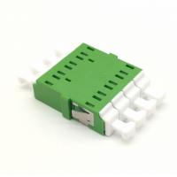 China High Density Fiber Optic Connector LC APC 4cores Inner Shutter Quad LC To LC single mode fiber adapter, green color on sale