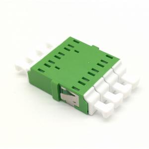 High Density Fiber Optic Connector LC APC 4cores Inner Shutter Quad LC To LC single mode fiber adapter, green color