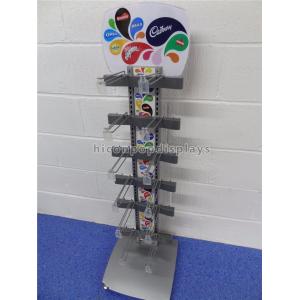 Freestanding Metal Chocolate Sweet Display Stand 12 Hooks For Snacks Store