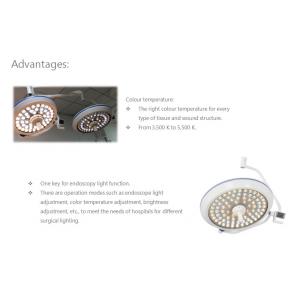 China 80W Wall Mounted LED Surgical Light Double Dome 5000k For Operation Room supplier