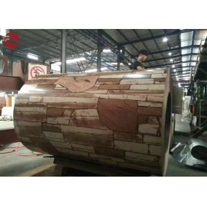 Wood Grain Rolled Steel Coils AISI Standard , Ppgi Mild Steel Coil With Flower Pattern