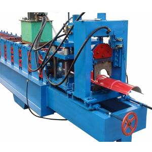 China Aluminum Ridge Cap Metal Roofing Roll Forming Machine 8 - 12 M / Min Production Capacity supplier