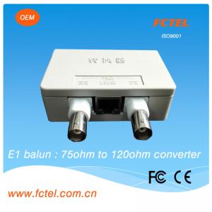 China FCTEL 75 Ohm BNC To 120 Ohm RJ45 E1 Impedance Balun Converter supplier