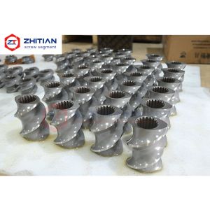 China TiCN Carbonitride Alloy Twin Screw Extruder Screw Elements with Superior Wear and Corrosion Resistance for Lithium Battery Slurry Mixing supplier