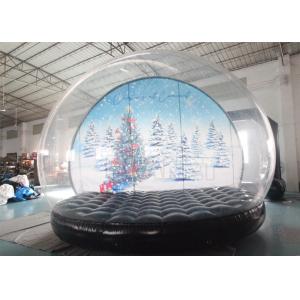 China Outdoor Transparent Globe Ball Photo Booth Christmas Human Size Giant Inflatable Snow Globe With Blowing Snow supplier