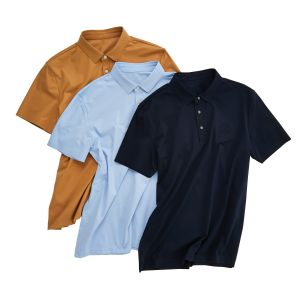 Customized Color Logo Polo Spandex Nylon Men T Shirt Seamless for OEM ODM Patterns