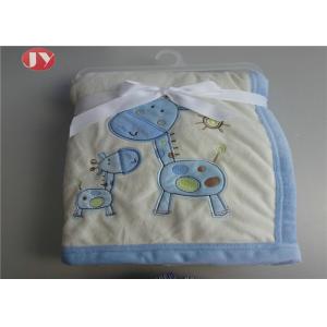 China Soft Newborn Baby Swaddling animal embroidery Blankets Custom Manufacturer supplier