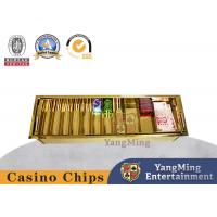 Titanium Gold Metal Poker Chip Plate Double Layer Locked Poker Table Top Chip Box