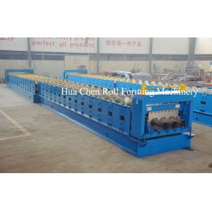 PLC Panasonic Steel Floor Deck Roll Forming Machine , Cold Roll Forming Equipment