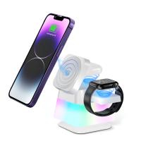 China Magnetic Wireless Charger Station USB C Port Foldable Design 4 In 1 Charging Hub on sale