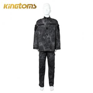 ACU Black Python Suit Plaid Fabric Army Combat Military Garments Suit